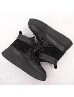Dámske snehové topánky na pltform 24-72302BK / WOL280A Black - Potocki Dámske snehové topánky na pltform 24-72302BK / WOL280A Black - Potocki