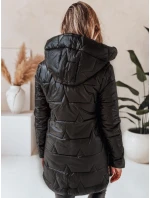 Dámska prešívaná zimná bunda s kapucňou čierna FashionStreet TY5089
