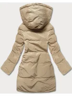Dámska prešívaná zimná bunda sand (2m-963)