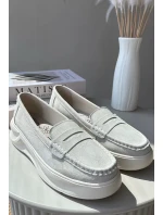 Dámske semišové mokasíny Light Beige Filidia