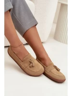 Kožené semišové barefoot mokasíny Zazoo 322 beige Kožené semišové barefoot mokasíny Zazoo 322 beige