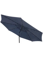 ZÁHRADNÝ SLNEČNÍK S LED OSVETLENÍM 300CM NÁMORNÍCKA MODRÁ