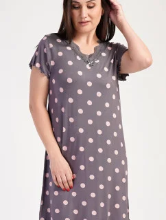 Dámska nočná košeľa s krátkym rukávom Polka dot