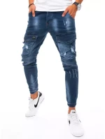 Pánske džínsové cargo modré tepláky FashionStreet UX3270 Pánske džínsové cargo modré tepláky FashionStreet UX3270