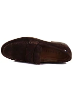 Pánske mokasíny Bugatti 311-AW660-1400-6100 z mäkkého semišu v čokoládovej farbe