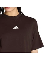 Dámske tričko adidas Essentials 3-Stripes Boyfriend, tmavo hnedé, KX0794