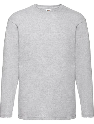 Fruit of the Loom Valueweight T LSL Tričko s dlhým rukávom 16.1038 heather grey Fruit of the Loom Valueweight T LSL Tričko s dlhým rukávom 16.1038 heather grey