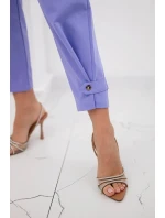Letné nohavice Punto so zapínaním na nohaviciach fialová