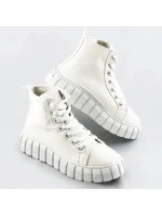 Biele šnurovacie topánky (XA060)