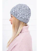 Čiapka K156 sivá + fialová