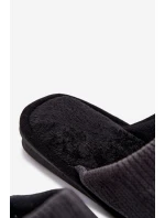 Pánské pantofle s nášivkou Černé Presine