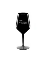 PROTOŽE BÝT PSYCHOLOG NENÍ PRDEL - černá nerozbitná sklenice na víno 470 ml PROTOŽE BÝT PSYCHOLOG NENÍ PRDEL - černá nerozbitná sklenice na víno 470 ml