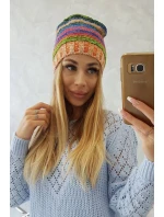 Krystyna fleecová čiapka K207 nevädza + oranžová