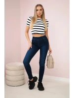 Tmavé džínsové nohavice Tmavé džínsové nohavice