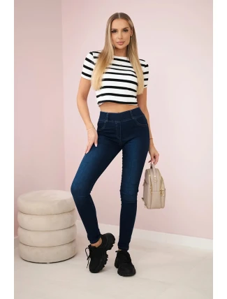 Tmavé džínsové nohavice Tmavé džínsové nohavice