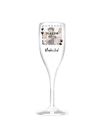 Personalizovaná nerozbitná pohár na prosecco s fotografiou domáceho maznáčika a textom Personalizovaná nerozbitná pohár na prosecco s fotografiou domáceho maznáčika a textom