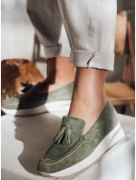 Dámske mokasíny na ľahkom podpätku MOCCKO green FashionStreet ZY0716 Dámske mokasíny na ľahkom podpätku MOCCKO green FashionStreet ZY0716