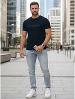 FashionStreet pánske tmavomodré bavlnené tričko NX5123R FashionStreet pánske tmavomodré bavlnené tričko NX5123R