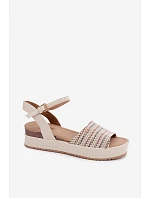 Dámske sandále na platforme Wrangler 20261076.99Q Light Beige