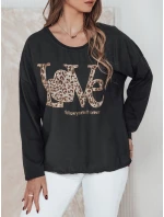 Dámska blúzka LOVEGLOW v jednej veľkosti tmavosivá FashionStreet RY2697 Dámska blúzka LOVEGLOW v jednej veľkosti tmavosivá FashionStreet RY2697