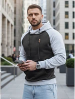 Pánska mikina s kapucňou čierna FashionStreet BX5935