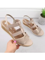 Pohodlné sandále na podpätku Remonte W RKR667 rose gold Pohodlné sandále na podpätku Remonte W RKR667 rose gold