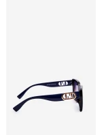 Okulary Przeciwsłoneczne Damskie Z Ozdobnym Detalem UV400 Granatowe