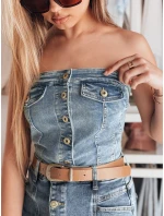Dámsky korzetový top GORSETORA modrý FashionStreet RY2826