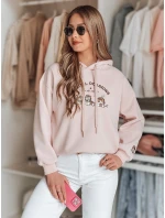 Dámske Plus veľkosť mikina SPECIAL KITTY ružová FashionStreet BY1511