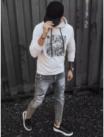 Pánska mikina FashionStreet ecru BX5469