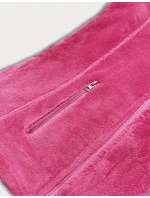 Ružová plyšová dámska vesta (HH003-51)