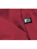 Tmavo červená dámska tenká bunda s ozdobným lemovaním S'West (B8140-27)