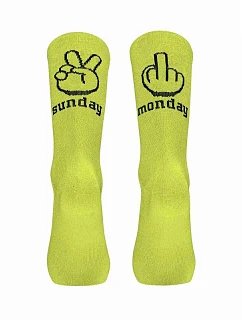 Cyklistické ponožky NORTHWAVE Sunday Monday Sock, žlté