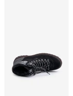 Zamszowe Ocieplane Botki Trapery Męskie Big Star OO174643 Hi-Poly System Czarne