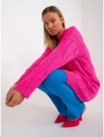 Dámsky sveter LC SW 0297 fluo ružový