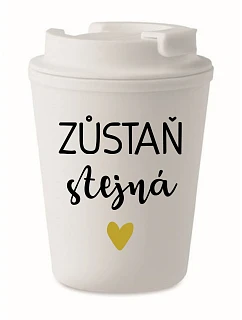 STAY THE SAME - biely termohrnček 300 ml