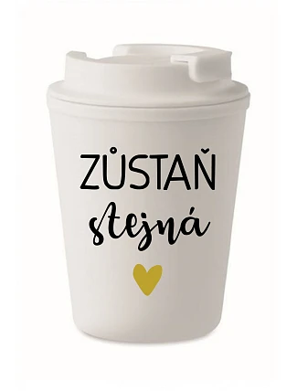 STAY THE SAME - biely termohrnček 300 ml