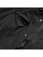 Čierny dlhý kabát s opaskom (AG5-019) Čierny dlhý kabát s opaskom (AG5-019)