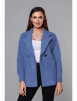 Krátky modrý prehoz cez oblečenie typu alpaka (CJ65) Krátky modrý prehoz cez oblečenie typu alpaka (CJ65)