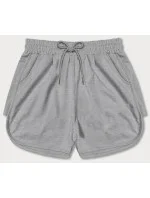 Šedé dámske športové šortky (8K951-2) Šedé dámske športové šortky (8K951-2)