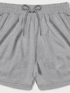 Šedé dámske športové šortky (8K951-2)