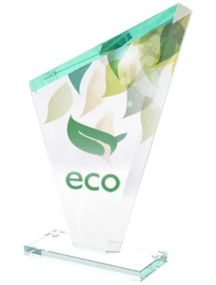 Sklenená trofej s farebnou potlačou LuxorJet