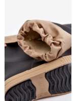 Dziecięce Kalosze Z Ocieplaczem Snow Wave Gokids 981 Czarno-Beżowe