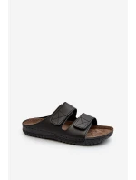 Pohodlné pánske sandále na suchý zips Inblu FM00001U black