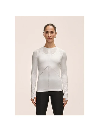 Dámske tričko Casall Maze Long Sleeve, biele Dámske tričko Casall Maze Long Sleeve, biele