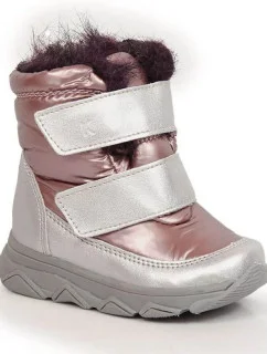 Detské nepremokavé snežnice Jr 06895 / KOR6895B Sparkle - púdrovo ružové - Kornecki