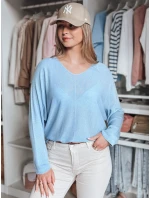 Dámsky oversize sveter NORVAN modrý FashionStreet MY2452