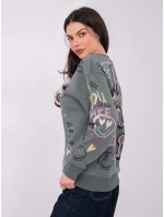 Mikina D10608BC02804A khaki farba