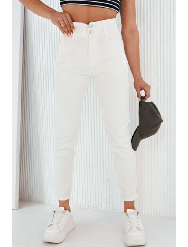 PAREI dámske džínsové nohavice biele Dstreet UY1972