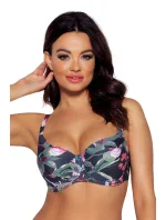 Dámska plavková podprsenka SK 173 tm.modrá-kvety - Ava
